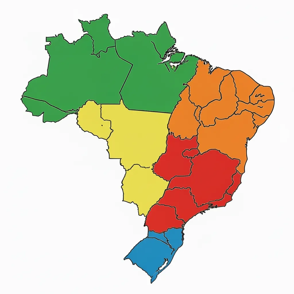 Mapa do Brasil colorido por regiões mostrando cobertura nacional da SSO Medicina do Trabalho