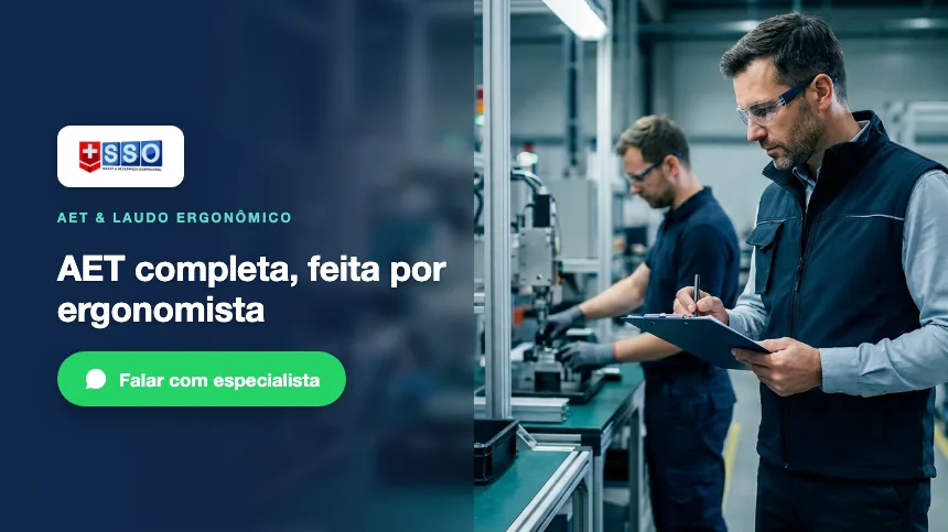 AET completa feita por ergonomista: fale com um especialista SSO