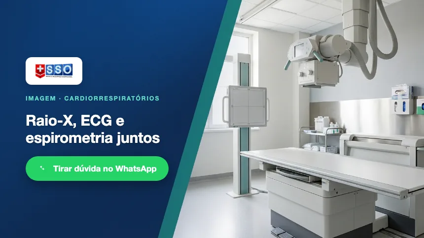Raio-X, ECG e espirometria juntos: tire sua dúvida com a SSO no WhatsApp